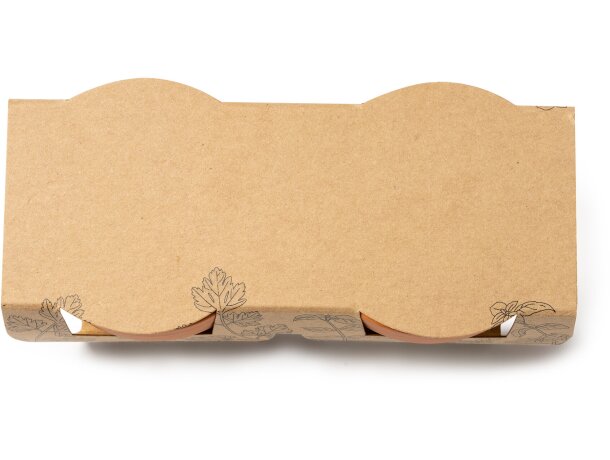 Set de maceteros Tulsy natural con semillas de perejil Crudo detalle 3