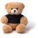 Peluche oso Jazz con sudadera personalizable de poliéster Negro