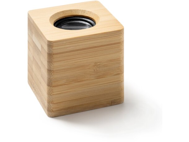 Altavoz Bluetooth Kraviz bambú 5.0 batería recargable 3W Crudo detalle 8