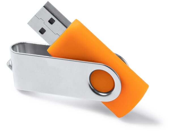 Memoria USB Marvin 16 GB con chip original y clip giratorio Blanco detalle 4