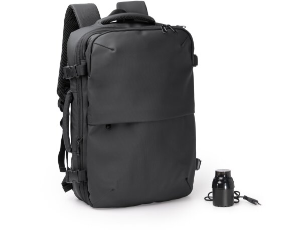 Mochila Soplex negro con sistema de compresión al vacío Negro detalle 8