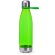 Botella de vidrio personalizadas con base de acero inoxidable y asa de transporte unisex acabado as transparente Eddo Verde helecho detalle 10