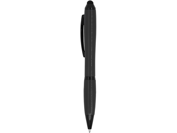 Bolígrafos con puntero táctil giratorio de plástico tinta azul Taiga Negro detalle 4