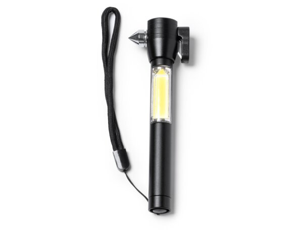 Linterna publicitaria con martillo de emergencias Daga Negro detalle 7