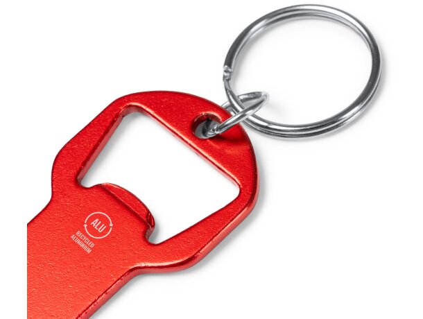 Llavero Tagan de aluminio reciclado con abridor de carrito Negro detalle 1