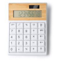 Calculadora Verex blanco con panel solar