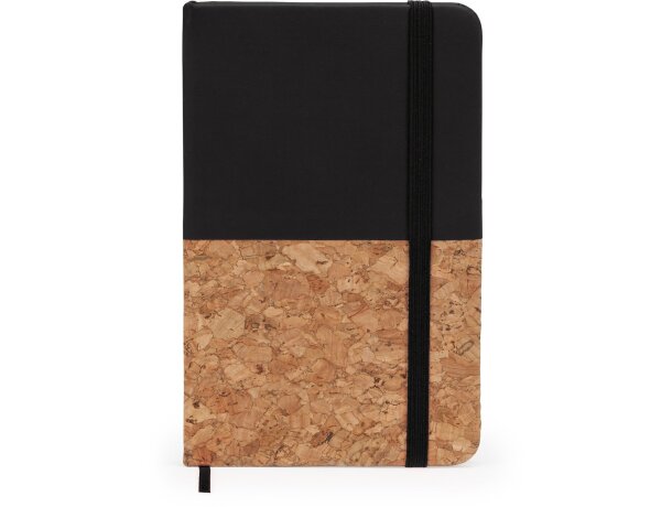 Bloc de notas con tapa rígida de corcho/polipiel y hojas lisas Rojo detalle 9