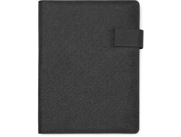 Carpeta Samar RPET A4 con bloc extraíble personalizadas Negro detalle 4
