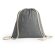 Mochilas saco personalizadas algodón reciclado jaspeado 120 g/m2 Brescia Negro detalle 3