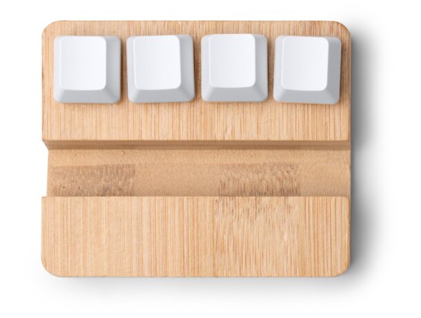 Soporte móvil bambú Clinton con función antiestrés Crudo detalle 3