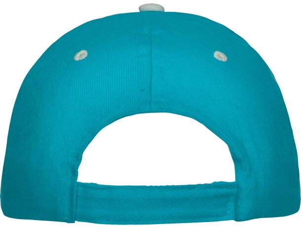 Gorras béisbol cierre velcro de algodón 260 g/m2 Panel Turquesa detalle 26