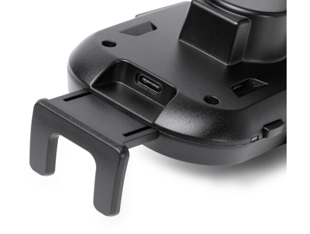 Soporte cargador inalámbrico Yoldix 15W para coche negro Negro detalle 5
