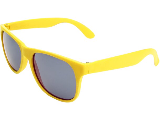 Gafas de sol serigrafiadas con montura en acabado mate y uv400 en pp Ariel Amarillo detalle 6