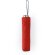 Paraguas plegable con logo con mango plateado poliéster Yaku Rojo