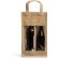 Bolsa para botella promocional yute Grace con logo impreso y ventana