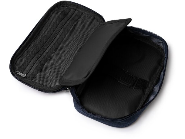 Estuche organizador Loky en RPET reciclado con compartimentos Negro detalle 2