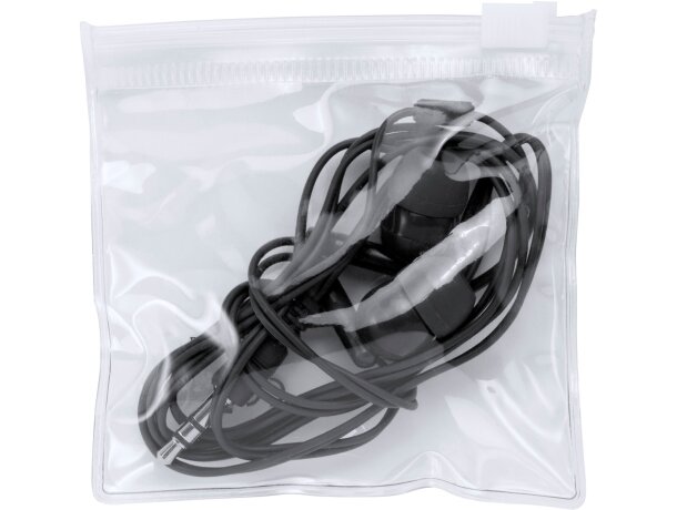 Auriculares con cable pvc Punk Negro detalle 4