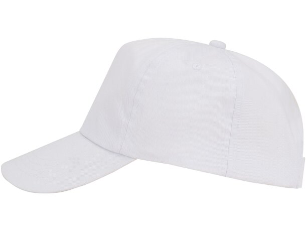 Gorras béisbol con cierre ajustable velcro de algodón 170 g/m2 Uranus Blanco detalle 7