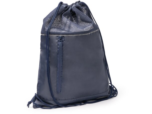 Mochila Maskot RPET con banda reflectante y bolsillo frontal Blanco detalle 3