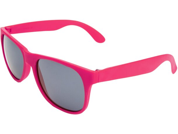 Gafas de sol serigrafiadas con montura en acabado mate y uv400 en pp Ariel Fucsia detalle 14