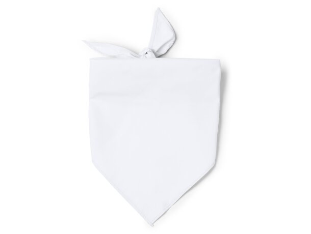 Pañuelo Jarana triangular algodón poliéster para eventos Blanco detalle 4