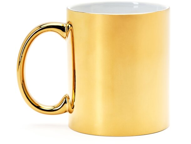 Tazas en plata y oro de cerámica Zala Plata detalle 4