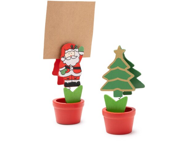 Soporte Basov Árbol de madera con clip para notas navideño Arbol detalle 3