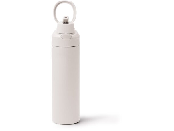 Bidón Kelis acero inoxidable reciclado con pajita 700ml Blanco detalle 5