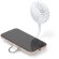 Ventilador de mano Denison recargable con mosquetón Blanco detalle 3