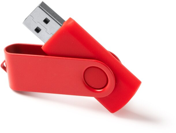 USB giratorio 8GB serigrafiado corporativo Riot blanco