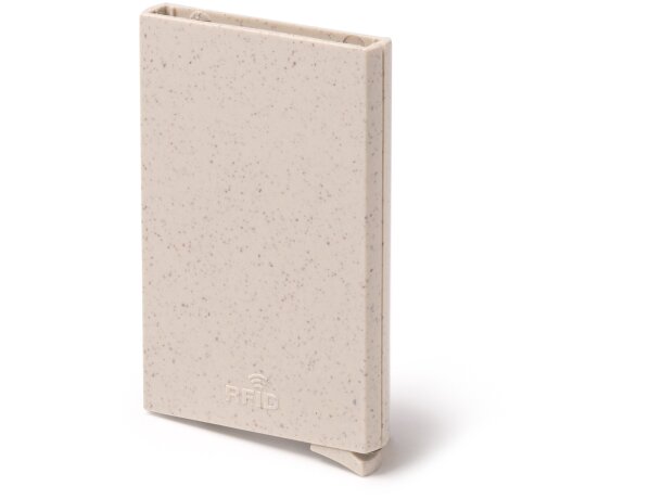 Tarjetero de fibra de trigo RFID para 6 tarjetas Porter Crudo detalle 4