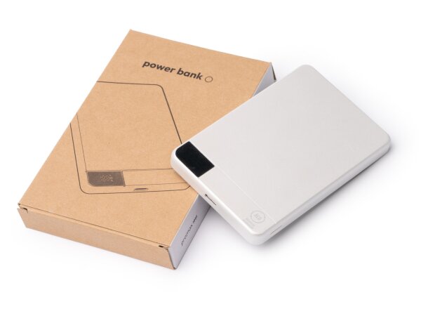 Batería externa PROMAX 5000 mAh con carga inalámbrica 20W Blanco perla detalle 5