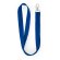 Lanyard sencillo poliéster reciclado Royal detalle 10
