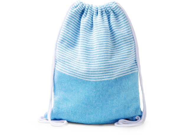 Pareo mochila Madeira de algodón reciclado Royal detalle 3