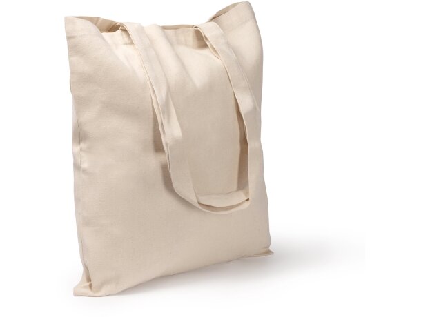 Bolsa Loren Natural de algodón y poliéster reciclado Crudo detalle 2