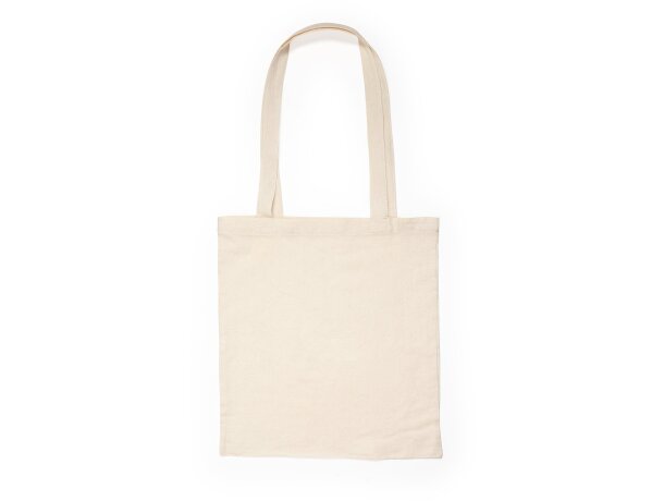 Bolsa Zenith personalizada algodón natural 180g asas largas 70cm Crudo detalle 5