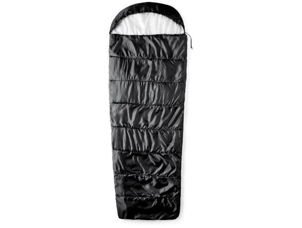 Saco de dormir Tidur en poliéster reciclado con funda Negro detalle 4