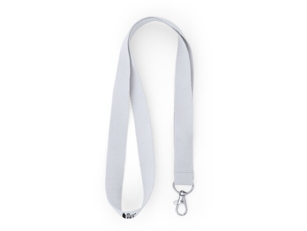 Lanyard Ecohost impreso en RPET reciclado con cierre mosquetón Rojo detalle 19