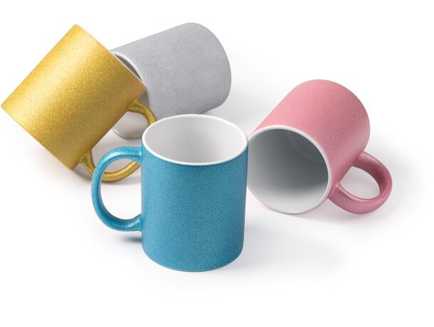 Taza de cerámica Fiona con efecto purpurina brillante 350ml Royal claro detalle 4