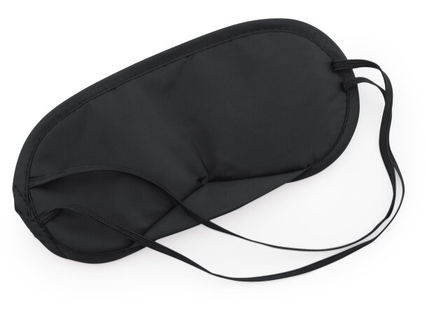 Antifaz de viaje doble elástico de ajuste microfibra Branta Negro detalle 4