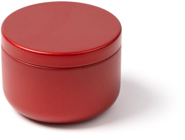 Vela aromática Gento de cera vegetal en recipiente metálico Plata detalle 2