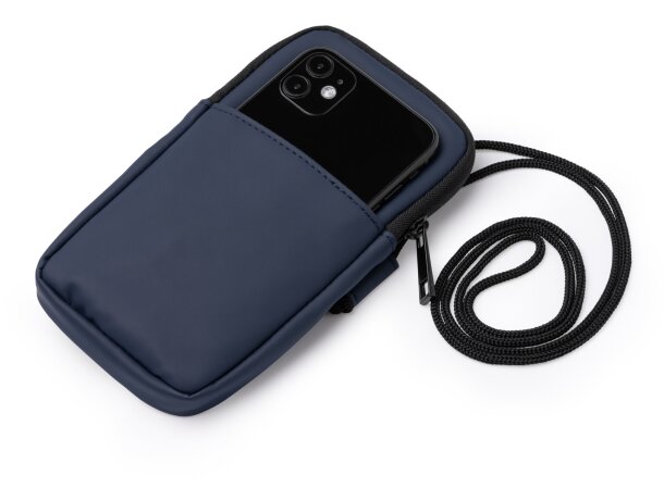 Portamóviles Seul con cremallera y cinta ajustable Negro detalle 2