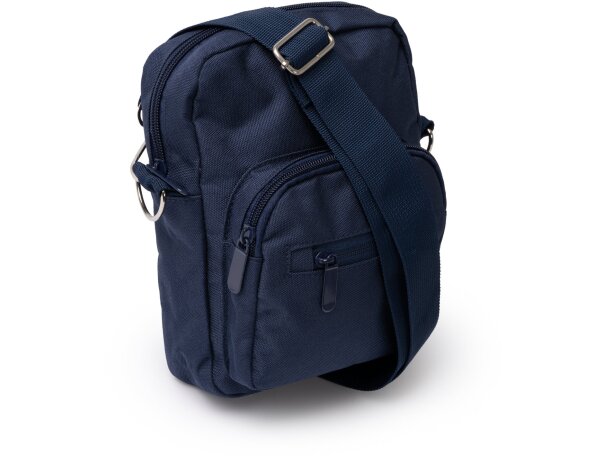 Bandolera Menez en RPET reciclado con compartimentos funcionales Negro detalle 3