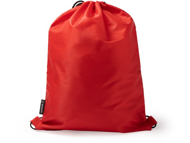 Mochila Milak con bolsillo exterior acolchado en RPET 210D Blanco detalle 3