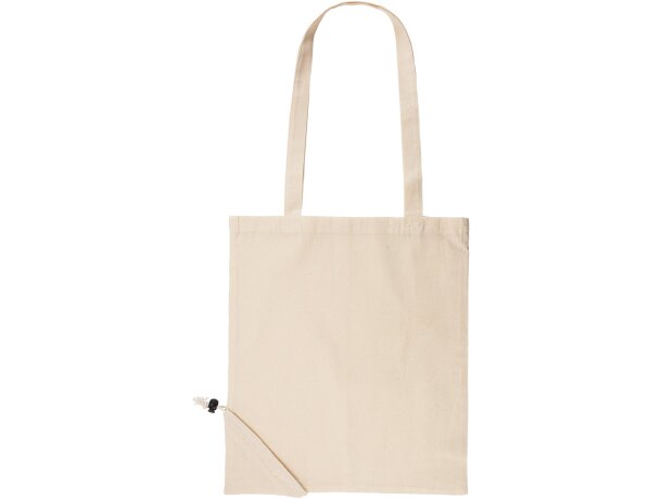 Bolsas de aalgodón baratas personalizadas plegable 105 g/m2 Dune Crudo detalle 4