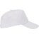 Gorras béisbol con cierre ajustable velcro de algodón 170 g/m2 Uranus Blanco detalle 8