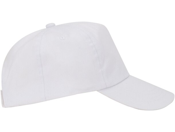 Gorras béisbol con cierre ajustable velcro de algodón 170 g/m2 Uranus Blanco detalle 8