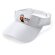 Visera personalizado con cierre velcro en microfibra Wizer Blanco detalle 1
