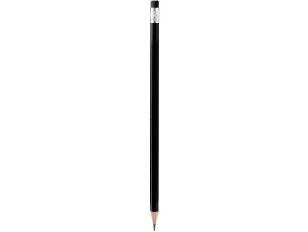 Lápiz de madera Tralem con mina de grafito y goma integrada Negro detalle 3