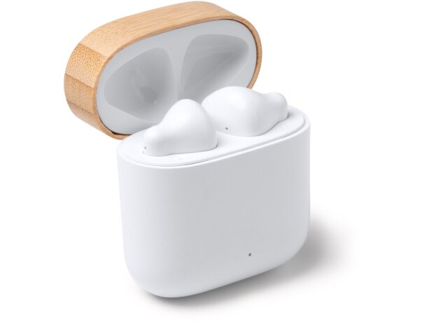 Auriculares inalámbricos de plástico Sauro Blanco detalle 3